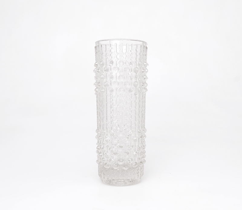 candlewaxgr1 Candle wax vaas F. Peceny, 23 cm.dik geperst glazen vaas, Candle wax vaas, F. Peceny, Frantisek Peceny, Hermanova Hut, Sklo Union, jaren 70.