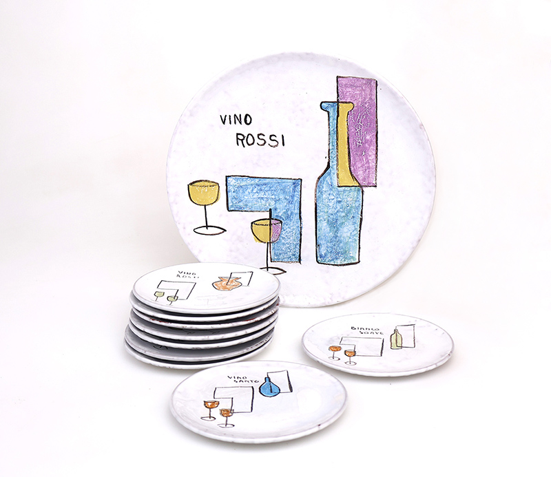 gebaksetwijn14 Vintage Tapas serveer set wijn decor, 1950s