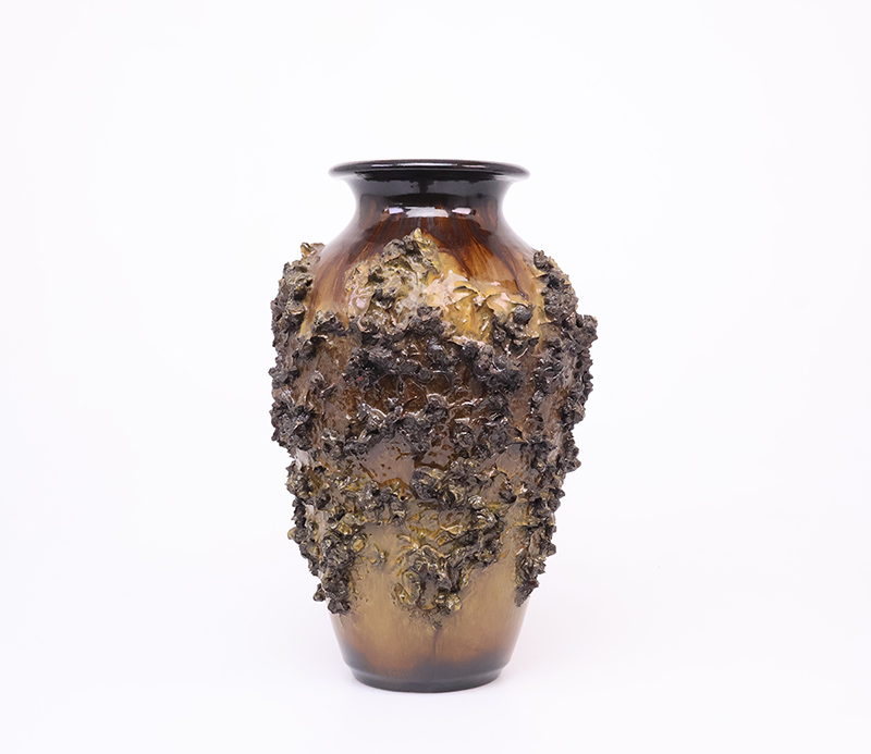 glitvaasgroot1 Vintage Fat Lava vaas van Glit Iceland, 1960sGlit Iceland, Fat Lava vaas, IJslands keramiek, lava keramiek, vintage vaas, brutalist pottery, Scandinavian ceramics, aardewerken vaas, jaren 60 keramiek, studio pottery, volcanic lava vase