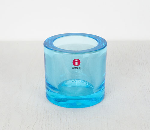 Amfibisch Historicus zege Iittala Kivi waxinelichthouder licht blauw)