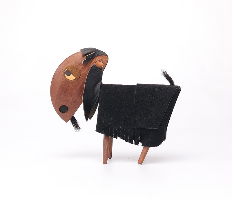 meislergeit4 Vintage teak houten Geitje van Frank MeislerVintage beeldje, teak houten beeldje, houten Geitje, Frank Meisler, Frank Meisler geit, jaren 60.