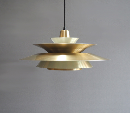 Verwonderend Verkocht: Deens design lamp messing gelaagd XY-39