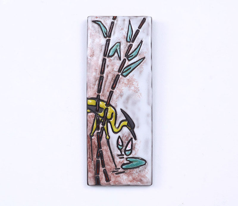 reigerbamboe4 Ruscha wandplaquette met reigerdecor, jaren 60ruscha keramiek, ruscha wandplaquette, west germany pottery, vintage wanddecoratie, keramische wandtegel, reiger decor, vogel decor, handgeschilderd keramiek, jaren 60 keramiek, mid century wandkunst, duits keramiek, vintage interieur, wandobject keramiek, ruscha pottery, retro wanddecoratie